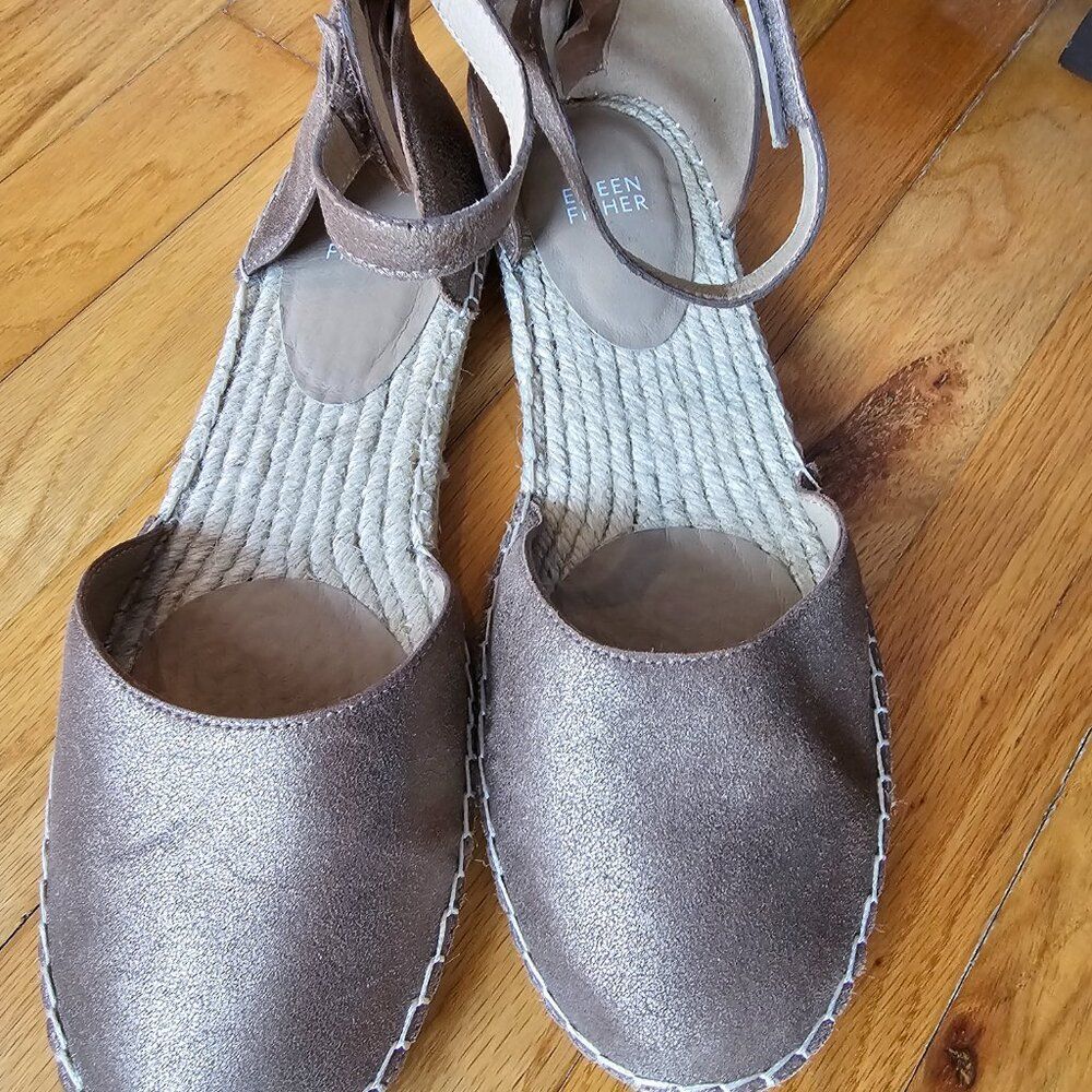 Eileen Fisher Lala Copper / Bronze Espadrille Size 8.5